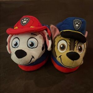 Paw Patrol Plush Slippers - Red and Blue